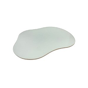 Bandeja Mesa Orgânica Com Pé - Branco - 16x22cm - 1 unidade - Rizzo