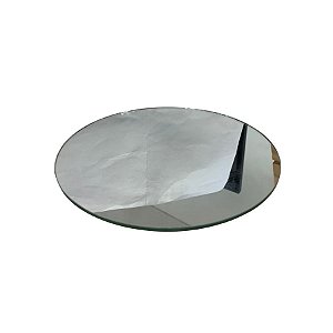 Bandeja Mesa Disco Com Pé - Espelho - 19cm - 1 unidade - Rizzo