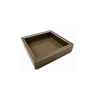 Bandeja Caixa Quadrada - Musgo - 10x10cm - 1 unidade - Rizzo