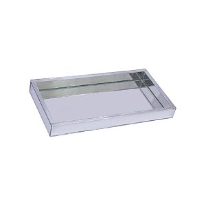 Bandeja Caixa Retangular - Espelho - 10x20cm - 1 unidade - Rizzo