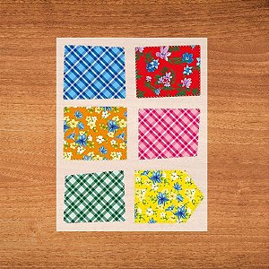 Aplique Decorativo Retalho De Festa Junina - 7,5x6,5cm - 6 unidades - Regina - Rizzo