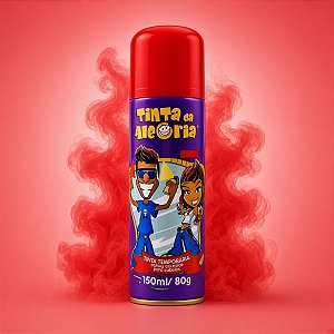 Tinta Temporária Spray para Cabelo - Vermelho - 150ml - 1 unidade - Dalegria - Rizzo