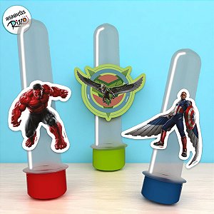 Mini Personagens Decorativos - Capitão América - 12 unidades - Disney Original - Rizzo