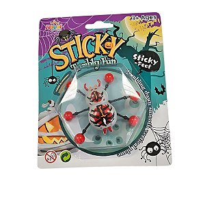 Brinquedo Rasteja Na Parede Assusta - Sticky Aranha Branca - 8cm - 1 unidade - Rizzo