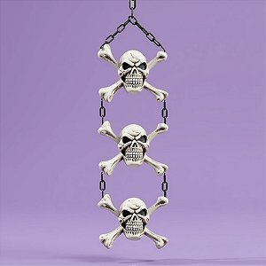 Enfeite para Pendurar - Caveira x Alfa Pirata - Halloween - 1 unidade - Rizzo