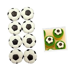 Confeito de Açúcar - Bola Branco e Preto - 8 unidades - Abelha Confeiteira  - Rizzo