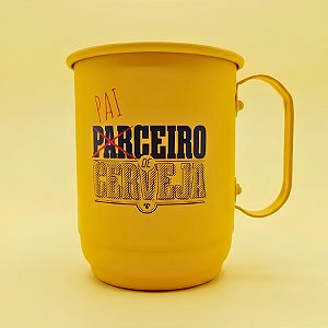 Caneca de Alumínio - Pai Parceiro - 500ml - 1 unidade - Allmix Presentes - Rizzo