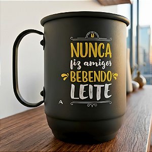 Caneca de Alumínio - Nunca Fiz Amigos - 500ml - 1 unidade - Allmix Presentes - Rizzo