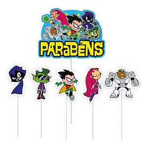 Kit Topo de Bolo - Jovens Titãs GO! - 1 unidade - Regina - Rizzo