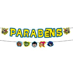Faixa Decorativa - Jovens Titãs GO! "Parabéns" - 1 unidade - Regina - Rizzo