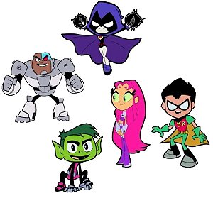 Mini Personagens Decorativos - Jovens Titãs GO! - 12 unidades - Regina - Rizzo