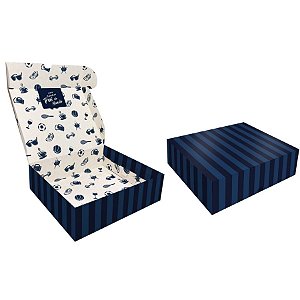 Caixa para Presente com Tampa - Dia dos Pais - 25x7x21cm - 1 unidade - Regina - Rizzo