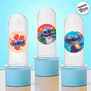 Kit Mini Tubete e Adesivo Lembrancinha Festa Stitch - 30 unidades - Disney Original - Rizzo