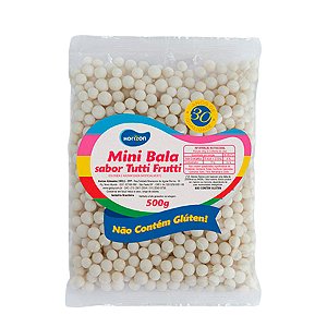 Mini Balinha para Lembrancinha Sabor Tutti Frutti - Branca - 500g  - 1 unidade - Rizzo