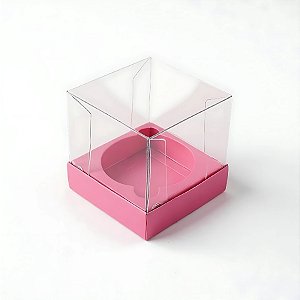 Caixa Mini Bolo M (7x7x7cm) Rosa - 10 unidades - Assk - Rizzo