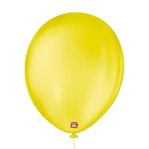 Balão de Festa Látex Liso - Amarelo Citrino - Balões São Roque