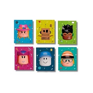 Quadrinhos Divertidos - Robô Bloco - 16,5x21cm - 6 unidades - Junco - Rizzo