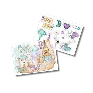 Kit Painel Decorativo - Chá Revelação - Rosa e Azul - 64x45cm - 1 unidade - Festcolor - Rizzo