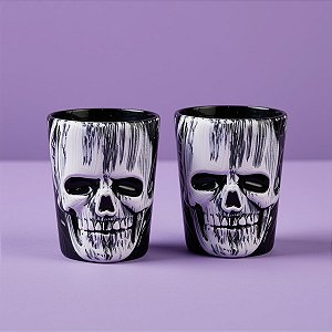 Copo de Shot Halloween - Caveira - 55ml - 2 unidades - Rizzo