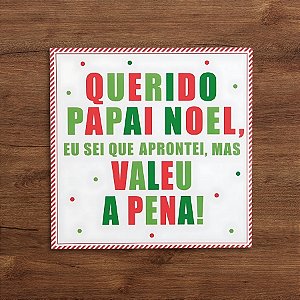 Guardanapo De Papel Natalino - Querido Papai Noel - 32,5x32,5cm - 20 unidades - Cromus - Rizzo