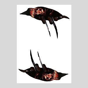 Adesivo Decorativo Halloween Fundo Transparente - Freddy Krueger - 28x25cm - 2 unidades - Regina - Rizzo