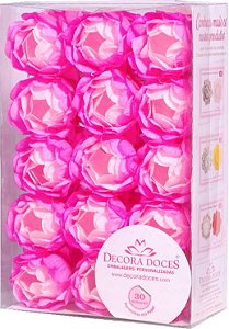Forminha para Doces Finos - Bela Degrade Rosa - 30 unidades - Decora Doces - Rizzo Festas