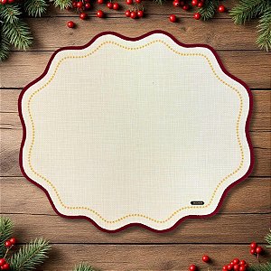 Jogo Americano de Natal - Toque de Luz Bordo - 44,5x38,5cm - 1 unidades - Rizzo