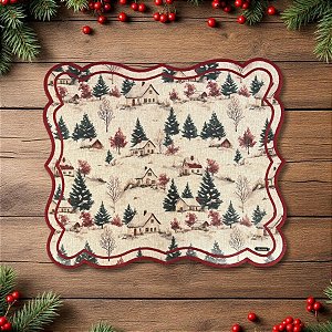 Jogo Americano de Natal - Vila do Noel - 44,5x38,5cm - 1 unidades - Rizzo