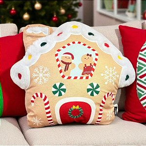 Almofada de Natal - Casa Ginger - 54x46cm - 1 unidades - Rizzo