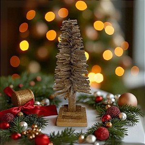 Mini Pinheiro de Natal Nevado Rústico - 30,5cm - 1 unidade - Cromus - Rizzo