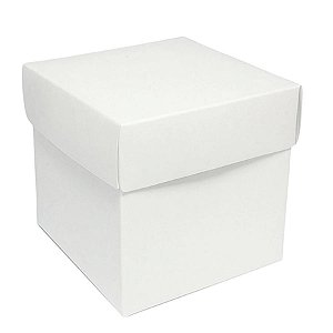 Caixa Cubo Para Panetone e Presente - XG 15x15x15cm - Branco - 10 unidades - Assk - Rizzo