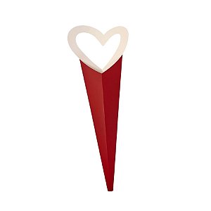 Floreira de Papel - Vermelha - 47x18cm  - 1 unidade - Rizzo