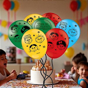 Balão de Festa Decorado Especial 9" 25cm - Turma da Mônica - 25 unidades - Festcolor - Rizzo