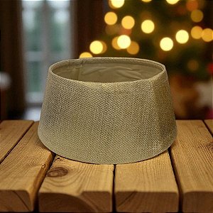 Saia Rígida Desmontavel Para Árvore De Natal - Dourado - 30cm - 1 unidade - Cromus - Rizzo