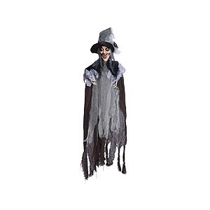 Enfeite Decorativo de Halloween Com Luz e Som - Bruxa Ariela - 120cm - 1 unidade - Cromus - Rizzo