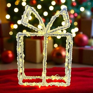 Caixa de Presente de Natal com LED - 16x23x5cm - 1 unidades - Cromus - Rizzo