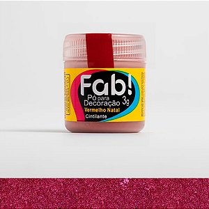 Pó para Decoração Vermelho Natal 3g Fab