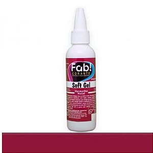 Soft Gel Vermelho Natal 25g - Fab - Rizzo Confeitaria