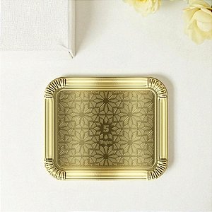 Bandeja Laminada Número 5 Ouro - 32x39cm   - 1 unidade - Regina - Rizzo
