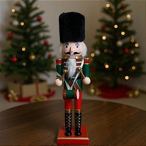 Soldado de Chumbo de Madeira com Bateria - 7,5x30x7,5cm - Vermelho e Verde - 1 unidade - Artlille  - Rizzo