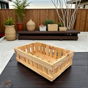 Caixote de Madeira Jardineira G - 38,5x25x11cm - 1 unidade - Rizzo