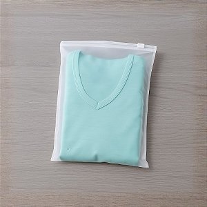 Saco Trilho Zip Transparente Fosco - 15x23cm - 50 unidades - Rizzo