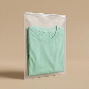 Saco Trilho Zip Transparente Fosco - Trilho Transparente - 15x23cm - 50 unidades - Rizzo