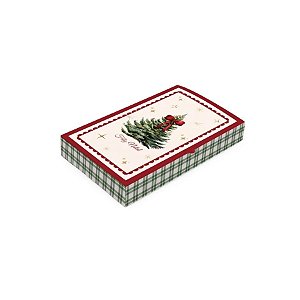 Caixa Calendário Advento - Pinheiros - 24,5x15,5x3,5cm  - 1 unidade - Cromus - Rizzo