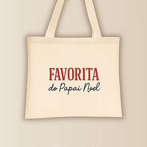 Sacola de Algodão Ecobag - Favorita Do Papai Noel - 40x33cm - 1 unidade - Rizzo