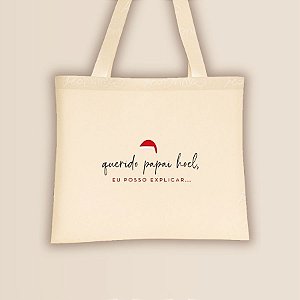 Sacola de Algodão Ecobag - Querido Papai Noel - 40x33cm - 1 unidade - Rizzo