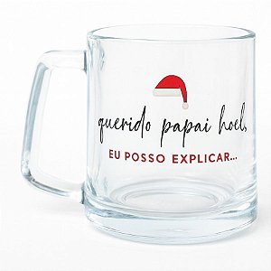 Caneca De Vidro - Querido Papai Noel - 335ml  - 1 unidade - Rizzo