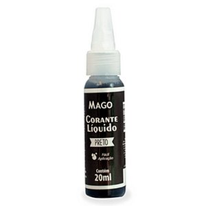 Corante Líquido Preto 20 ml Mago  Confeitaria