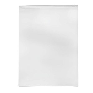 Saco Trilho Zip Transparente Fosco Premium - 30x40cm - 50 unidades - Rizzo