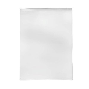 Saco Trilho Zip Transparente Fosco Premium - 30x35cm - 50 unidades - Rizzo